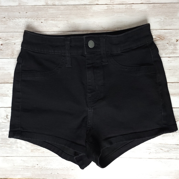 wild fable Pants - LIKE NEW Wild Fable High Waisted Denim Short Shorts Black